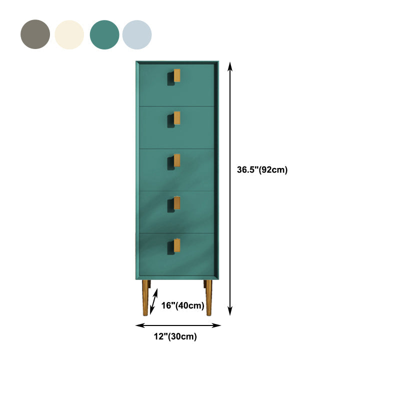 Verticale borst met laden Lederen borst met metalen benen voor slaapkamer