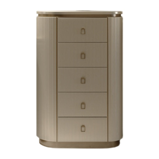 Lingerie Chest Contemporary Wood Dresser with Drawers for Bedroom 31"L x 16"W x 43"H Champagne Clearhalo 'Bedroom Furniture' 'Dressers & Chests' 'dressers_chests' 'furn' 'furn_dressers_chests' 'Furniture' 5623481