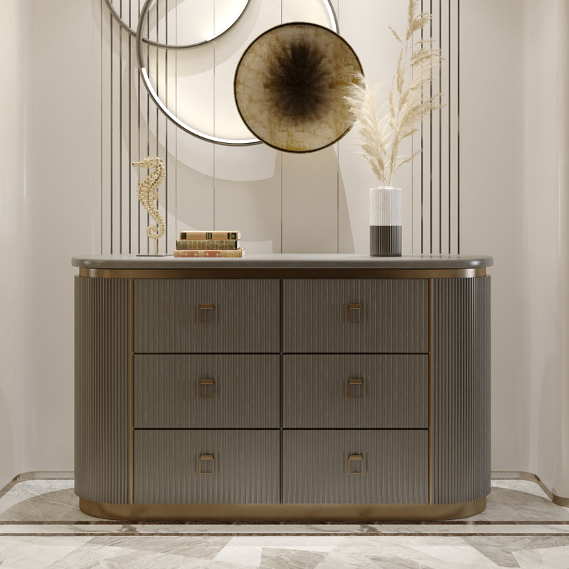 Lingerie Chest Contemporary Wood Dresser with Drawers for Bedroom Gray-Khaki Clearhalo 'Bedroom Furniture' 'Dressers & Chests' 'dressers_chests' 'furn' 'furn_dressers_chests' 'Furniture' 5623494