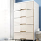 Lingerie Chest Contemporary Plastic Chest with Drawers for Bedroom 25"L x 13"W x 33"H Khaki Clearhalo 'Bedroom Furniture' 'Dressers & Chests' 'dressers_chests' 'furn' 'furn_dressers_chests' 'Furniture' 5623508
