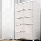 Lingerie Chest Contemporary Plastic Chest with Drawers for Bedroom 25.5"L x 14"W x 42.5"H Grey Clearhalo 'Bedroom Furniture' 'Dressers & Chests' 'dressers_chests' 'furn' 'furn_dressers_chests' 'Furniture' 5623509