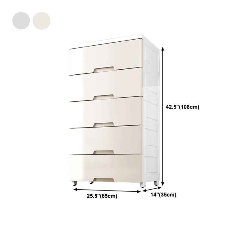 Lingerie Chest Contemporary Plastic Chest with Drawers for Bedroom Clearhalo 'Bedroom Furniture' 'Dressers & Chests' 'dressers_chests' 'furn' 'furn_dressers_chests' 'Furniture' 5623519