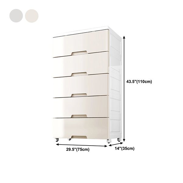 Lingerie Chest Contemporary Plastic Chest with Drawers for Bedroom Clearhalo 'Bedroom Furniture' 'Dressers & Chests' 'dressers_chests' 'furn' 'furn_dressers_chests' 'Furniture' 5623520