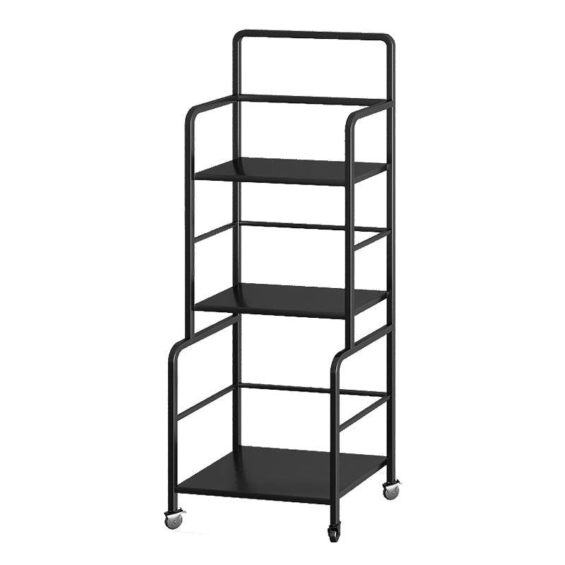 Etagere Iron Bookshelf Open Back Modern Bookcase With Rectangular Shelves