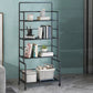 Etagere Iron Bookshelf Open Back Modern Bookcase With Rectangular Shelves