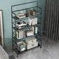 Etagere Iron Bookshelf Open Back Modern Bookcase With Rectangular Shelves