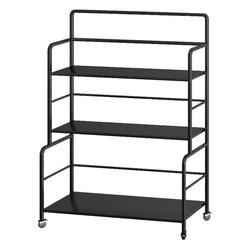Etagere Iron Bookshelf Open Back Modern Bookcase With Rectangular Shelves