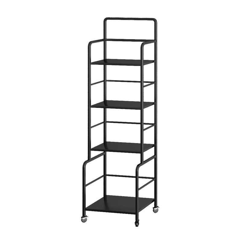 Etagere Iron Bookshelf Open Back Modern Bookcase With Rectangular Shelves