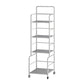 Etagere Iron Bookshelf Open Back Modern Bookcase With Rectangular Shelves