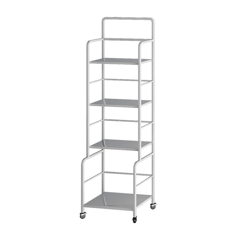 Etagere Iron Bookshelf Open Back Modern Bookcase With Rectangular Shelves