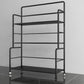 Etagere Iron Bookshelf Open Back Modern Bookcase With Rectangular Shelves