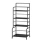 Etagere Iron Bookshelf Open Back Modern Bookcase With Rectangular Shelves
