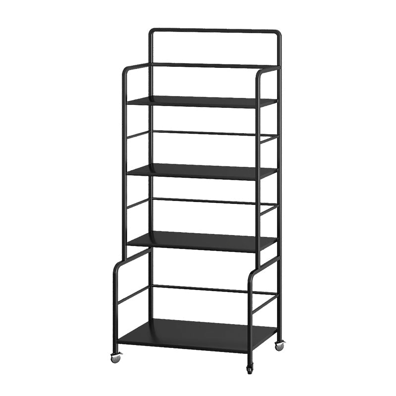 Etagere Iron Bookshelf Open Back Modern Bookcase With Rectangular Shelves