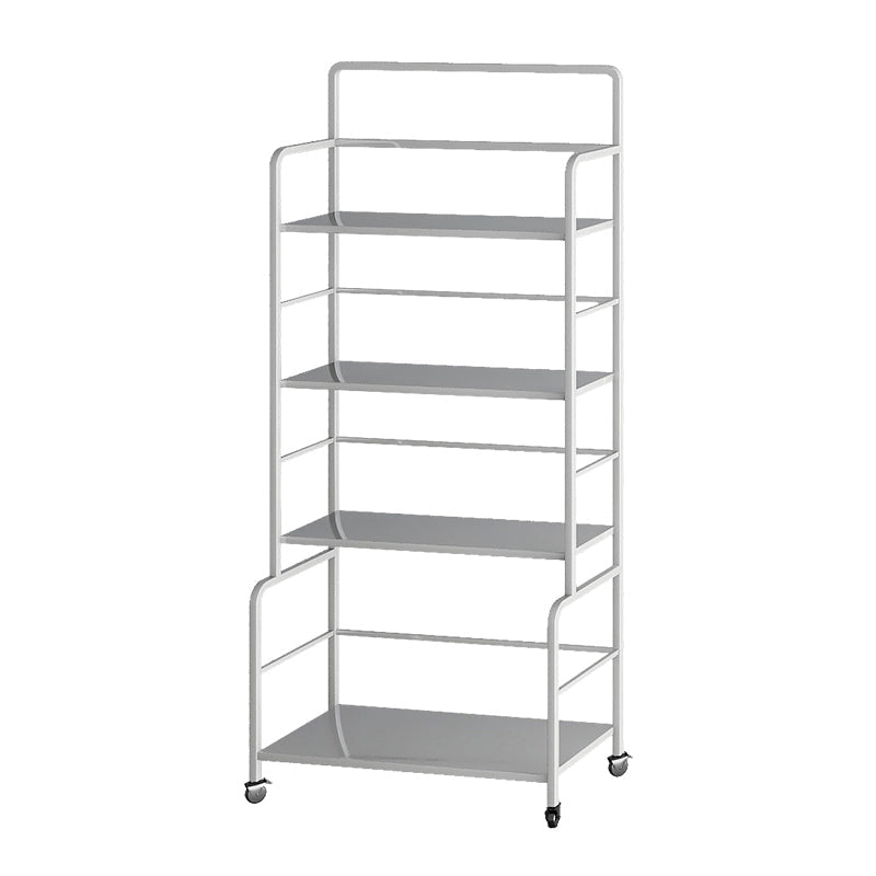 Etagere Iron Bookshelf Open Back Modern Bookcase With Rectangular Shelves