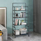 Etagere Iron Bookshelf Open Back Modern Bookcase With Rectangular Shelves