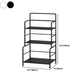 Etagere Iron Bookshelf Open Back Modern Bookcase With Rectangular Shelves