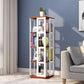 3/4/6-Shelf Contemporary Bookcase Metal Book Shelf Wooden Shelves for Living Room