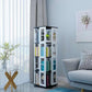 3/4/6-Shelf Contemporary Bookcase Metal Book Shelf Wooden Shelves for Living Room