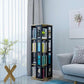 3/4/6-Shelf Contemporary Bookcase Metal Book Shelf Wooden Shelves for Living Room