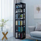 3/4/6-Shelf Contemporary Bookcase Metal Book Shelf Wooden Shelves for Living Room