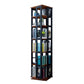 3/4/6-Shelf Contemporary Bookcase Metal Book Shelf Wooden Shelves for Living Room