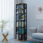3/4/6-Shelf Contemporary Bookcase Metal Book Shelf Wooden Shelves for Living Room