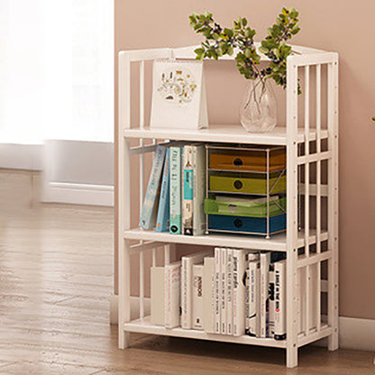 White Simple Open Back Bookshelf Adjustable Bookcase for Office