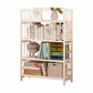 White Simple Open Back Bookshelf Adjustable Bookcase for Office