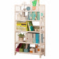 White Simple Open Back Bookshelf Adjustable Bookcase for Office