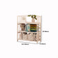 White Simple Open Back Bookshelf Adjustable Bookcase for Office