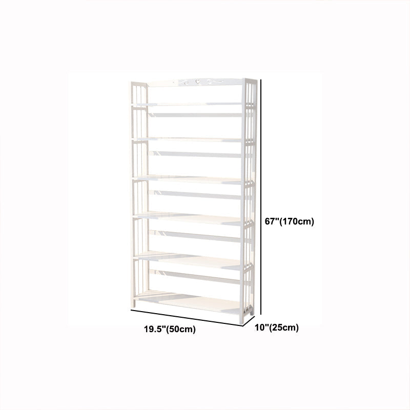 White Simple Open Back Bookshelf Adjustable Bookcase for Office