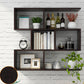 Floating Wall Mounted Shelf Bookcase Soild Wood Book Shelf for Study Room