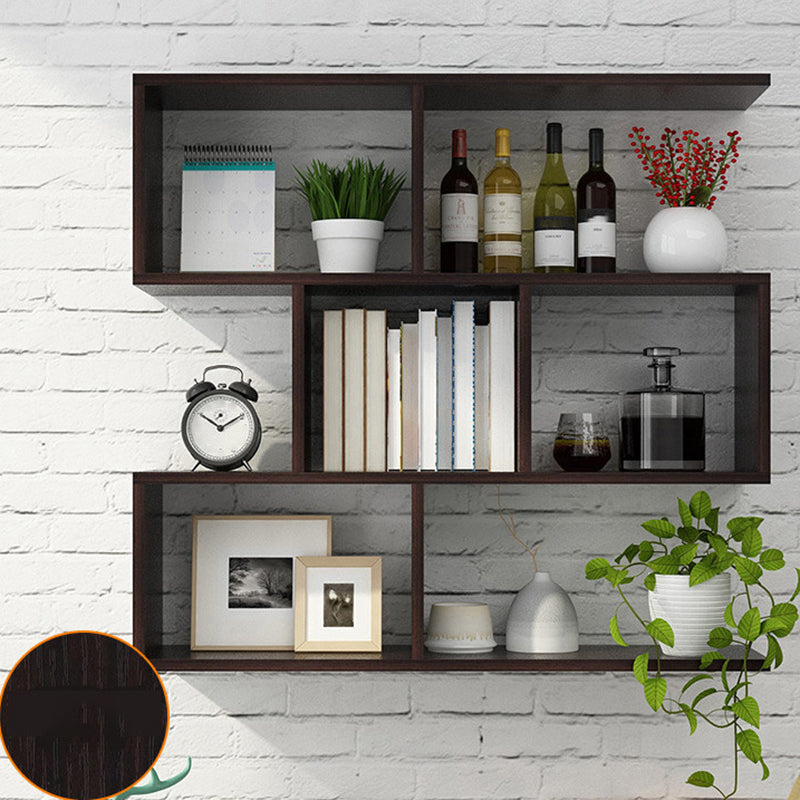 Floating Wall Mounted Shelf Bookcase Soild Wood Book Shelf for Study Room
