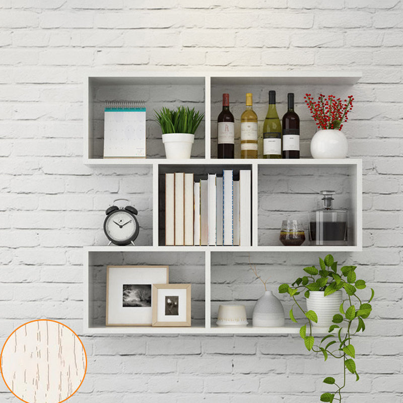 Floating Wall Mounted Shelf Bookcase Soild Wood Book Shelf for Study Room