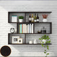 Floating Wall Mounted Shelf Bookcase Soild Wood Book Shelf for Study Room