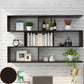 Floating Wall Mounted Shelf Bookcase Soild Wood Book Shelf for Study Room