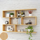 Floating Wall Mounted Shelf Bookcase Soild Wood Book Shelf for Study Room