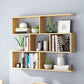 Floating Wall Mounted Shelf Bookcase Soild Wood Book Shelf for Study Room