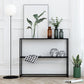 Etagere Metal Bookshelf 2-tier Open Back Modern Bookcase in Burnish