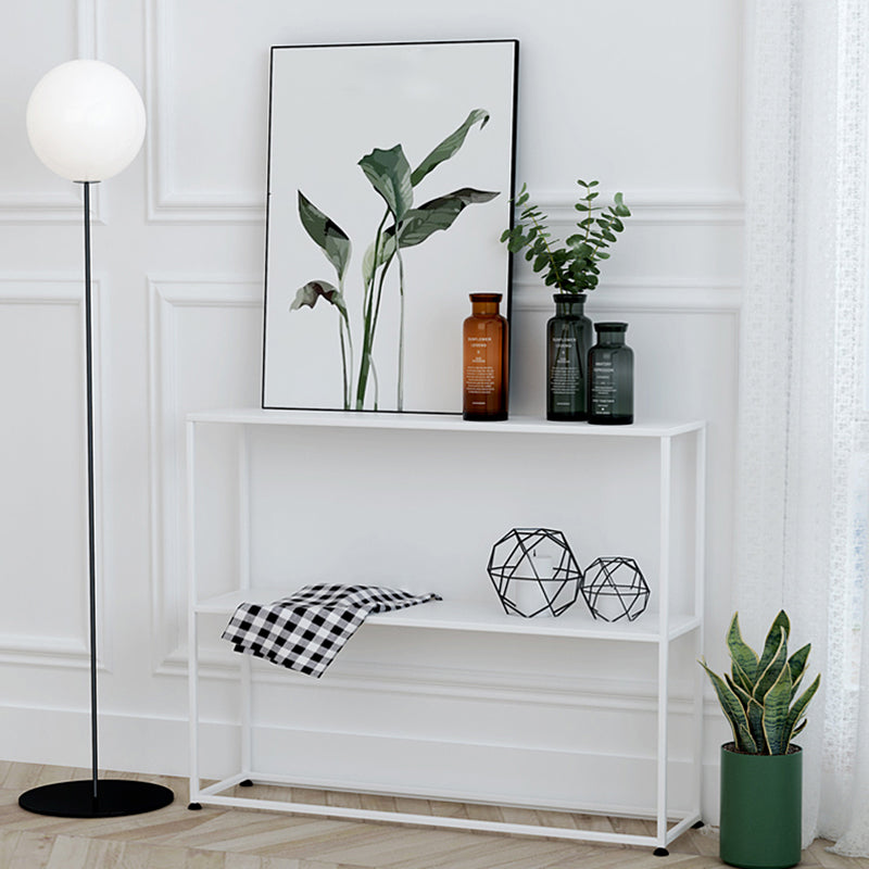 Etagere Metal Bookshelf 2-tier Open Back Modern Bookcase in Burnish