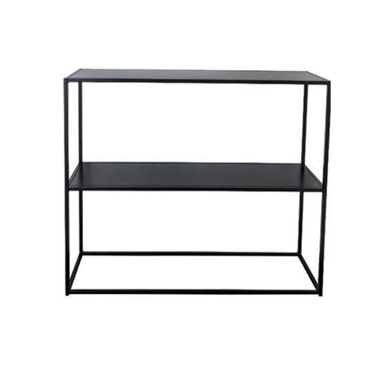 Etagere Metal Bookshelf 2-tier Open Back Modern Bookcase in Burnish