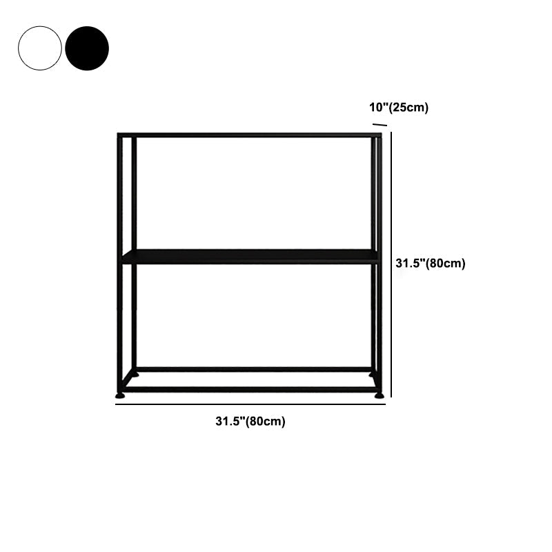 Etagere Metal Bookshelf 2-tier Open Back Modern Bookcase in Burnish