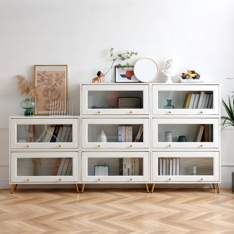 Urban Closed Back Standard Wood Shelf Bookcase for Living Room