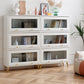 Urban Closed Back Standard Wood Shelf Bookcase for Living Room