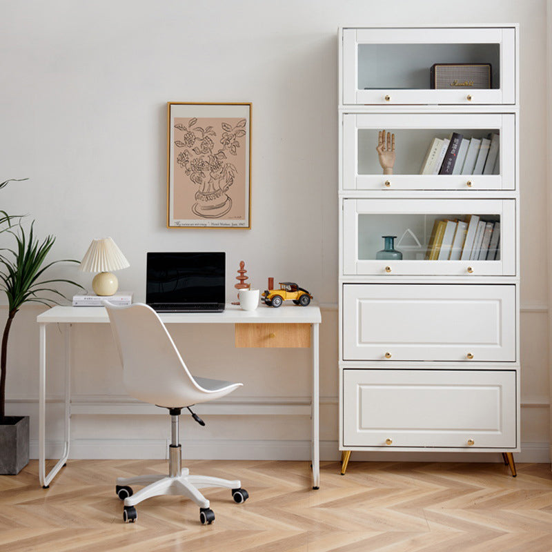 Urban Closed Back Standard Wood Shelf Bookcase for Living Room