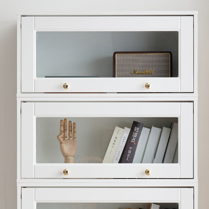 Urban Closed Back Standard Wood Shelf Bookcase for Living Room