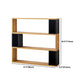 Modern geometry Bookshelf Multi Shelfs Open Back Bookcase in Natural Clearhalo 'Bookcases' 'furn' 'furn_bookcases' 'Furniture' 'Office Furniture' 5623783