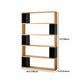 Modern geometry Bookshelf Multi Shelfs Open Back Bookcase in Natural Clearhalo 'Bookcases' 'furn' 'furn_bookcases' 'Furniture' 'Office Furniture' 5623790