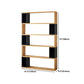 Modern geometry Bookshelf Multi Shelfs Open Back Bookcase in Natural Clearhalo 'Bookcases' 'furn' 'furn_bookcases' 'Furniture' 'Office Furniture' 5623791