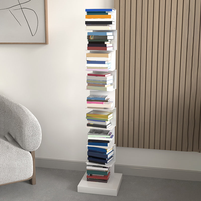 13.8" Wide Corner Shelf Bookcase Modern Metal Bookcase Multi Tiers Closed Back